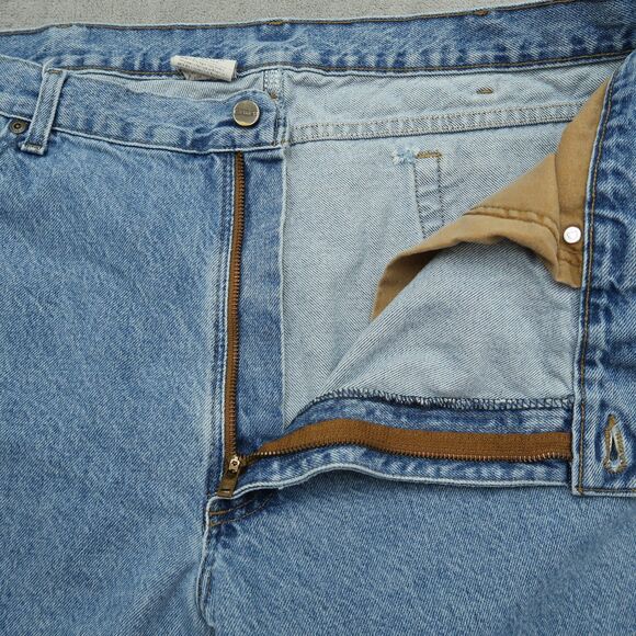 Carhartt Jeans Mens Size 42x32 Blue Traditional Fit 100% Cotton Denim Workwear - Picture 6 of 16